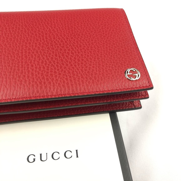 NWT Gucci Red Small Crossbody Wallet With Chain - Picture 11 of 12